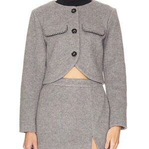 Elegant Gray Women's Blazer